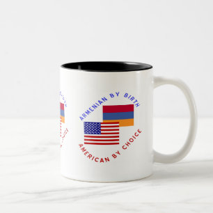 Taza Bicolor Armenio de nacimiento, estadounidense por elección