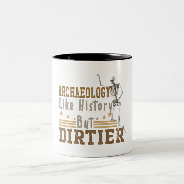 Taza Bicolor Arqueología como historia pero sucia (Centro)