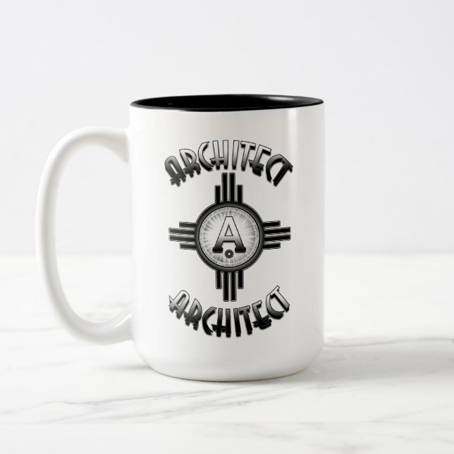 Taza Bicolor Arquitecto Retro - Arquitectos Merch (Izquierda)