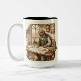 Taza Bicolor Arquitecto Tortuga Sabia Personalizado Vintage Acu