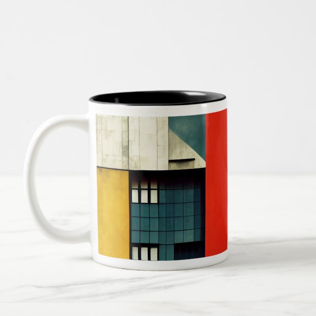 Taza Bicolor Arquitectura de Bauhaus (Izquierda)
