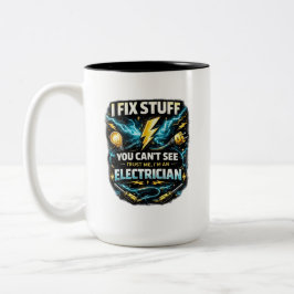 Taza Bicolor Arreglo cosas que no puedes ver: electricista dive