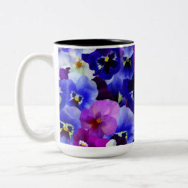 Taza Bicolor Arreglo de las flores azules