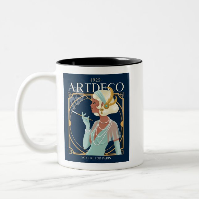 Taza Bicolor Art Deco 1925 (Izquierda)