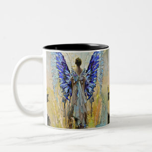 Taza Bicolor art deco angel