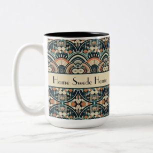 Taza Bicolor Art Deco escandinavo personalizable