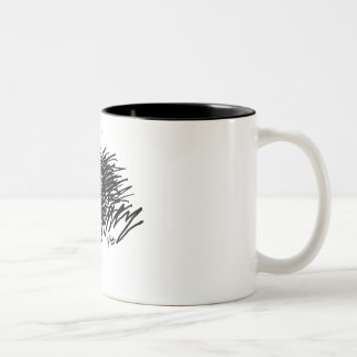 Taza Bicolor Arte abstracto de Cabeza de Caballo