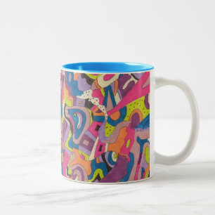Taza Bicolor Arte abstracto de "Samba"