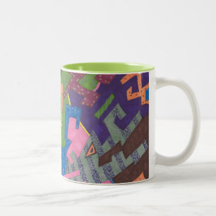Taza Bicolor Arte abstracto de "Vida salvaje"