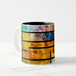 Taza Bicolor Arte abstracto moderno