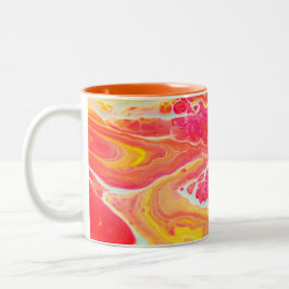 Taza Bicolor Arte abstracto Pastel Bloom