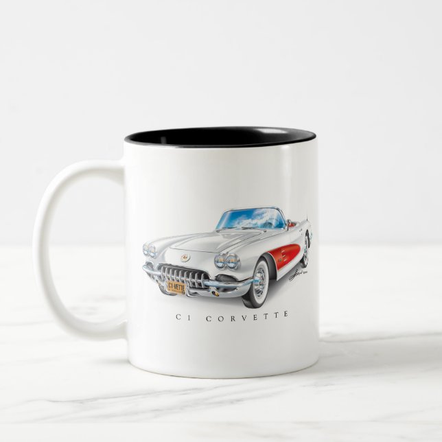 TAZA BICOLOR ARTE AUTOMÓVIL C-ONE (Izquierda)