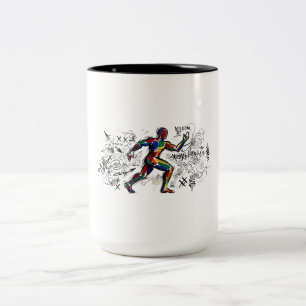 Taza Bicolor Arte Callejero Graffiti Corredor Abstracto