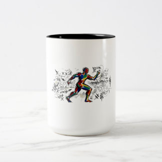 Taza Bicolor Arte Callejero Graffiti Corredor Abstracto
