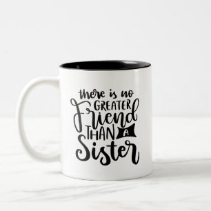 Taza Bicolor Arte con palabras de Hermana Amiga Linda