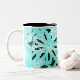 Taza Bicolor Arte Daisy de medios mixtos