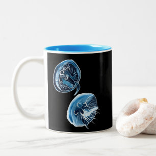 Taza Bicolor Arte de acuarela de MoonJellyfish