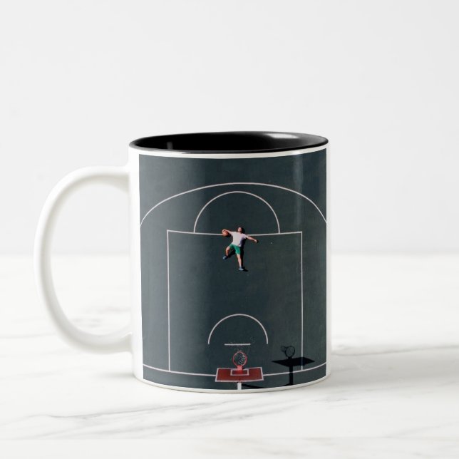 Taza Bicolor Arte de baloncesto (Izquierda)
