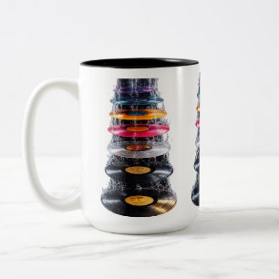 Taza Bicolor Arte de cascada de agua con salpicaduras de vinilo