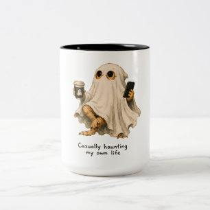 Taza Bicolor Arte de dragón barbudo que casualemente atormenta 