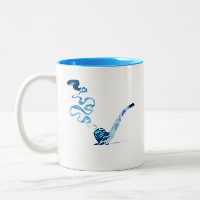 Taza Bicolor Arte de fumar en pipa 2 (Izquierda)