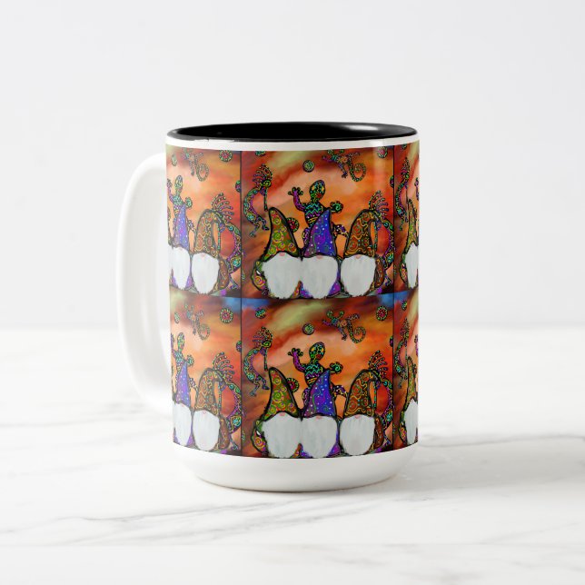 Taza Bicolor Arte de Gnomo (Anverso izquierdo)
