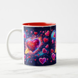 Taza Bicolor arte de la bomba de amor