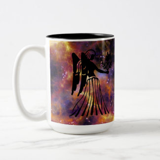 Taza Bicolor Arte de la galaxia del zodiaco de Virgo – Horóscop