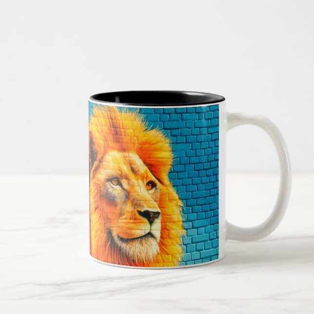 Taza Bicolor Arte de león (Derecha)