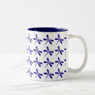 Taza Bicolor Arte de libélula
