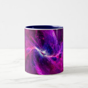 Taza Bicolor Arte de Nebulosa Cósmica, Colores de Galaxia para