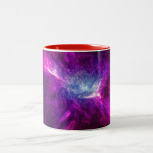Taza Bicolor Arte de Nebulosa Cósmica, Colores de Galaxia para 