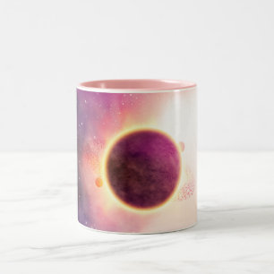 Taza Bicolor Arte de Nebulosa Cósmica, Colores de Galaxia para