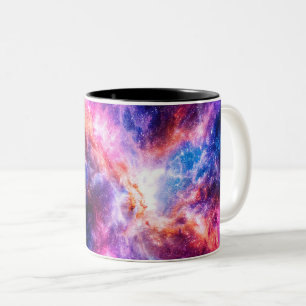 Taza Bicolor Arte de Nebulosa Cósmica, Colores de Galaxia para 
