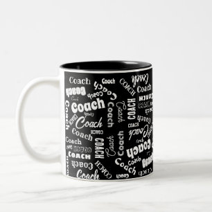 Taza Bicolor Arte de nombre de regalo de entrenador personaliza