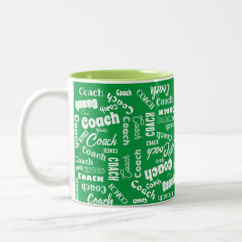 Taza Bicolor Arte de nombres de regalo de entrenador personaliz