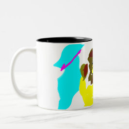 Taza Bicolor Arte de ola de león