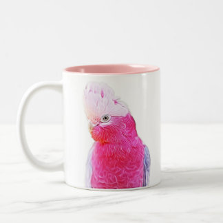 Taza Bicolor Arte de pájaros loro