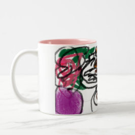 Taza Bicolor Arte de pastores y rosas de Alemania