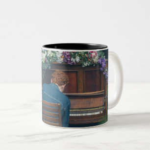 Taza Bicolor Arte de piano genial