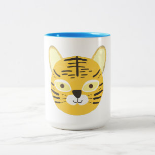 Taza Bicolor arte de pintar tigre
