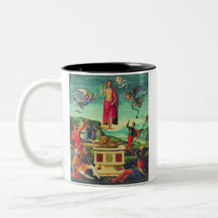 Taza Bicolor Arte de Rafael Resurrección de Jesucristo