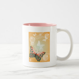 Taza Bicolor Arte del destino del amor de la boda de la maripos
