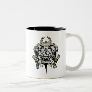 Taza Bicolor Arte del tatuaje de los símbolos de la encantador