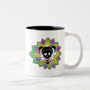 Taza Bicolor Arte del tatuaje del cráneo del pelotón el  
