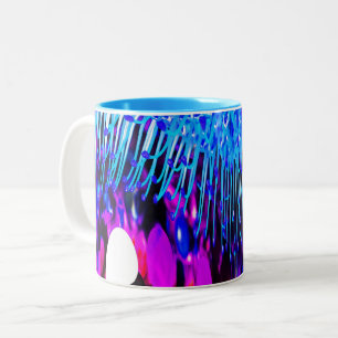 Taza Bicolor Arte divertido y funky