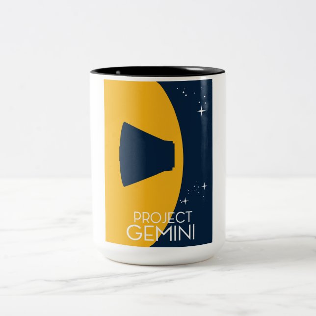 Taza Bicolor Arte espacial del Proyecto Gemini (Centro)