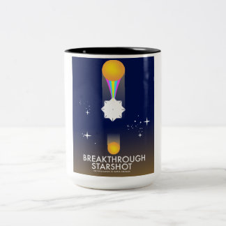 Taza Bicolor Arte espacial innovador Starshot Retro