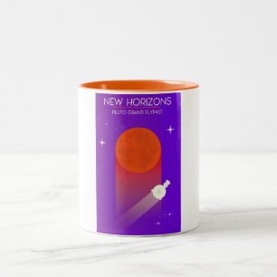 Taza Bicolor Arte espacial New Horizons Pluto Grand Flypast.