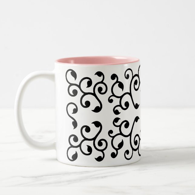 Taza Bicolor arte esténcil marroquí (Izquierda)